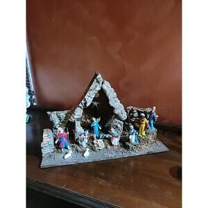 Vintage Large Nativity Made In Italy 12 Piece 19.5" Fontanini MISSING 1 Sheep